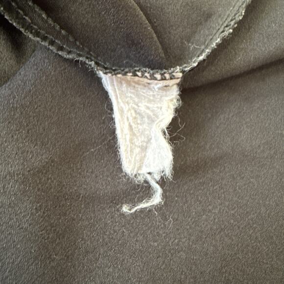 Black Camisole Tank Top Pearl Embellished Sheer Cami Minimalist Y2K Coquette M - Picture 7 of 11